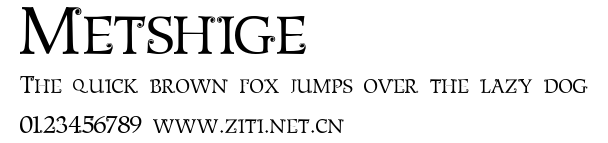 Metshige.ttf字體轉換器圖片