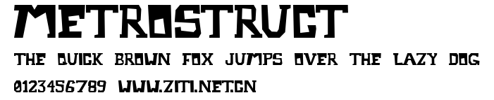 Metrostruct.ttf字體轉換器圖片