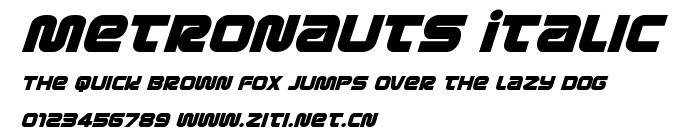 Metronauts Italic.ttf字體轉換器圖片