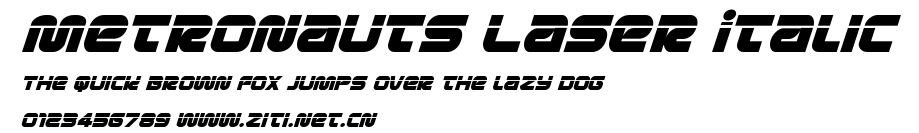 Metronauts Laser Italic.ttf字體轉換器圖片