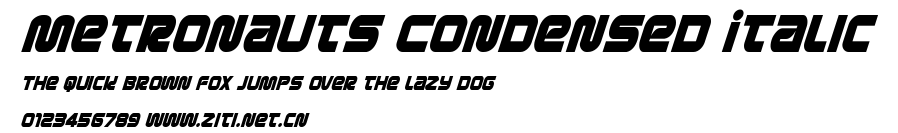 Metronauts Condensed Italic.ttf字體轉換器圖片
