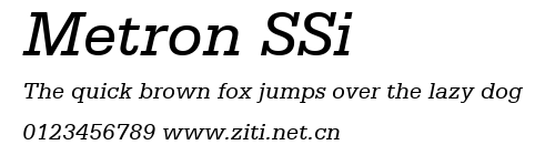 Metron SSi.ttf字體轉換器圖片