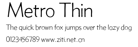Metro Thin.ttf字體轉換器圖片