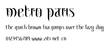 Metro Paris.ttf字體轉換器圖片