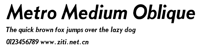 Metro Medium Oblique.ttf字體轉換器圖片