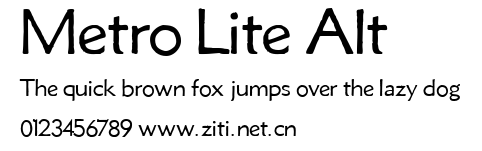 Metro Lite Alt.ttf字體轉換器圖片