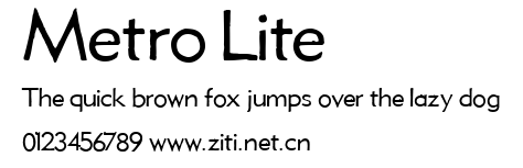 Metro Lite.ttf字體轉換器圖片