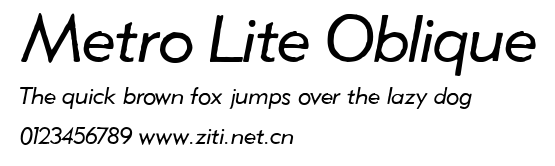 Metro Lite Oblique.ttf字體轉換器圖片
