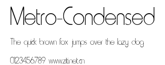 Metro-Condensed.ttf字體轉換器圖片