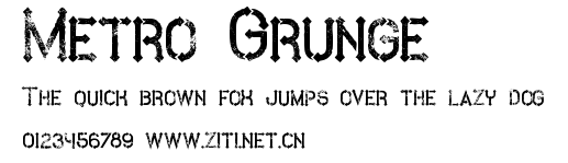 Metro Grunge.ttf字體轉換器圖片