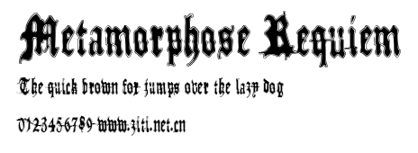 Metamorphose Requiem.ttf字體轉換器圖片