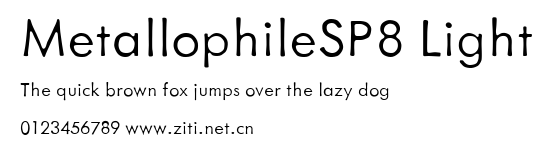 MetallophileSP8 Light.ttf字體轉換器圖片