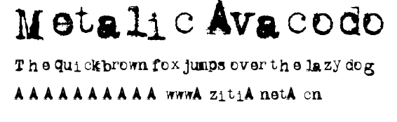Metalic Avacodo.ttf字體轉換器圖片