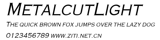 MetalcutLight.ttf字體轉換器圖片