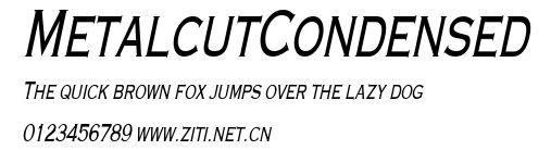 MetalcutCondensed.ttf字體轉換器圖片