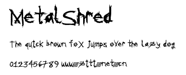 MetalShred.ttf字體轉換器圖片