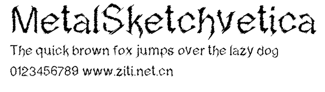 MetalSketchvetica.ttf字體轉換器圖片