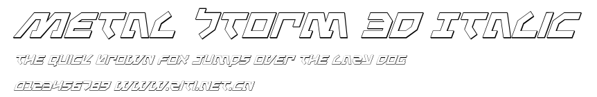 Metal Storm 3D Italic.ttf字體轉換器圖片