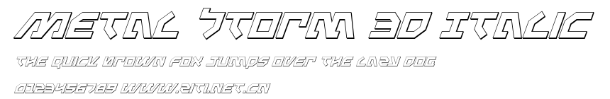 Metal Storm 3D Italic.ttf字體轉換器圖片
