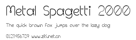 Metal Spagetti 2000.ttf字體轉換器圖片
