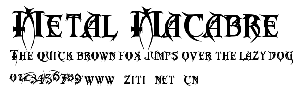 Metal Macabre.ttf字體轉換器圖片