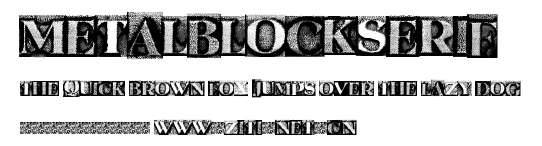 MetalBlockSerif.ttf字體轉換器圖片