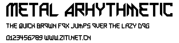 Metal Arhythmetic.ttf字體轉換器圖片