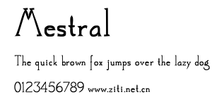 Mestral.ttf字體轉換器圖片