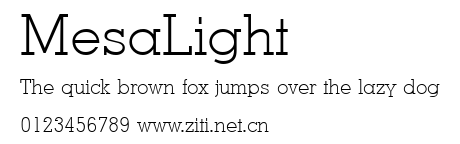 MesaLight.ttf字體轉換器圖片