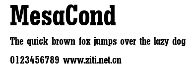 MesaCond.ttf字體轉換器圖片