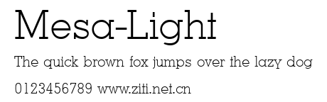 Mesa-Light.ttf字體轉換器圖片