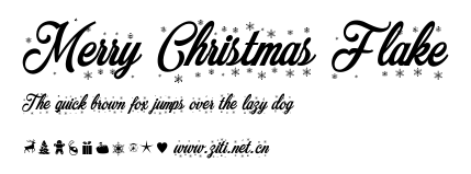 Merry Christmas Flake.ttf字體轉換器圖片