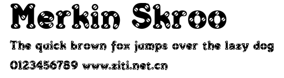 Merkin Skroo.ttf字體轉換器圖片