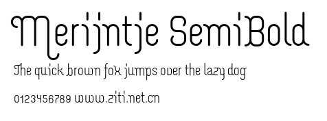 Merijntje SemiBold.otf字體轉換器圖片