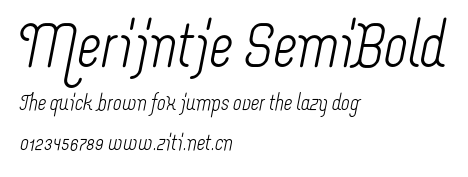 Merijntje SemiBold.otf字體轉換器圖片