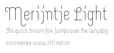 Merijntje Light.otf字體轉換器圖片