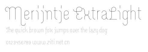 Merijntje ExtraLight.otf字體轉換器圖片