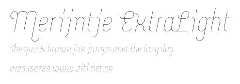Merijntje ExtraLight.otf字體轉換器圖片