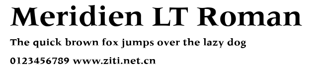 Meridien LT Roman.ttf字體轉換器圖片