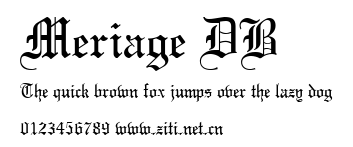 Meriage DB.ttf字體轉換器圖片