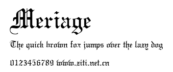 Meriage.ttf字體轉換器圖片