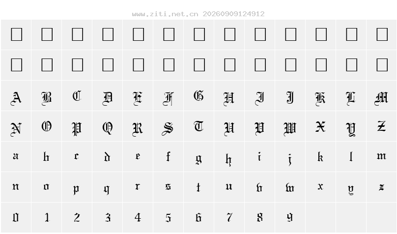 字符映射圖
