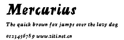 Mercurius.ttf字體轉換器圖片