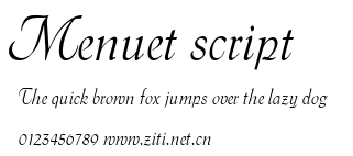 Menuet script.ttf字體轉換器圖片