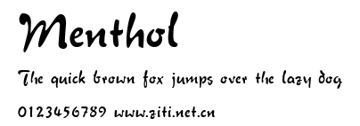 Menthol.ttf字體轉換器圖片