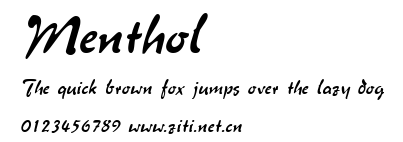 Menthol.ttf字體轉換器圖片