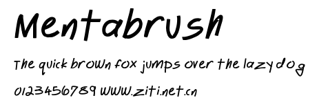 Mentabrush.ttf字體轉換器圖片