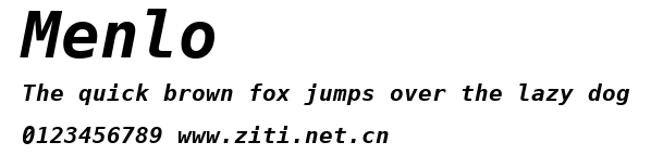 Menlo.ttf字體轉換器圖片