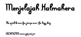 Menjelajah Halmahera.ttf字體轉換器圖片