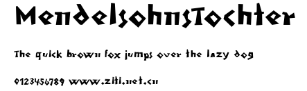 MendelsohnsTochter.ttf字體轉換器圖片
